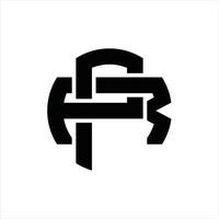 PR Logo monogram design template vector