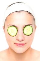 Cucumber face mask photo