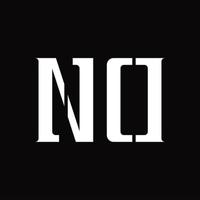 monograma de logotipo nd con plantilla de diseño de corte medio vector