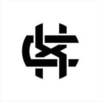 plantilla de diseño de monograma de logotipo xc vector