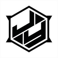 JY Logo monogram design template vector