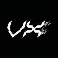 plantilla de diseño de tecnología de velocidad abstracta de monograma de logotipo vx vector