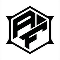 AF Logo monogram design template vector