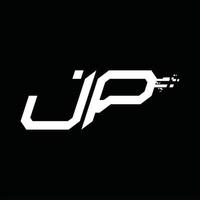 JP Logo monogram abstract speed technology design template vector