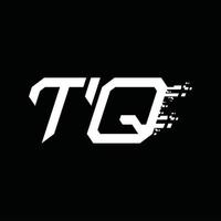 plantilla de diseño de tecnología de velocidad abstracta de monograma de logotipo tq vector