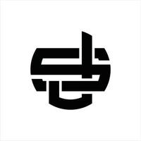 JS Logo monogram design template vector