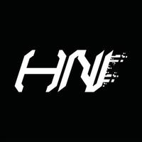 plantilla de diseño de tecnología de velocidad abstracta de monograma de logotipo hn vector