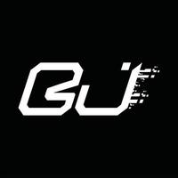BJ Logo monogram abstract speed technology design template vector