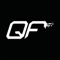 QF Logo monogram abstract speed technology design template vector