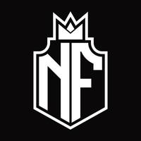 NF Logo monogram design template vector