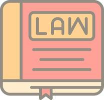 Law Book Vector Icon Design