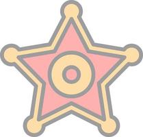 diseño de icono de vector de insignia de sheriff