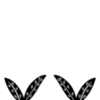 Decorative Aesthetic Leaf Ornament Element png