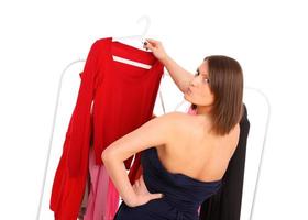 Woman Picking clothes photo