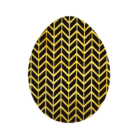 Golden black decorated Easter egg png