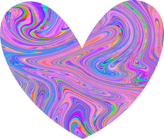 Purple marble heart PNG