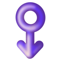 icône du signe masculin violet png