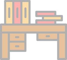 Office Table Vector Icon Design