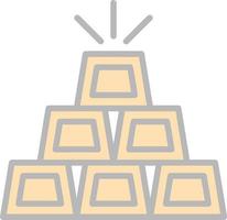 Gold Ingots Vector Icon Design
