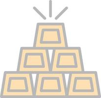 Gold Ingots Vector Icon Design