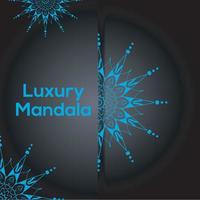 Luxury mandala design background in golden color vector