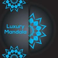 Luxury mandala design background in golden color vector