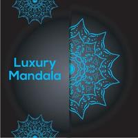 Luxury mandala design background in golden color vector