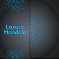 Luxury mandala design background in golden color vector