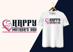 diseño de camiseta feliz día de la madre vector