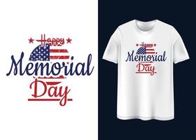 Happy Memorial day Typography T-shirt design vector