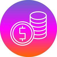 Coin Stack Vector Icon Design