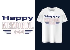 Happy Memorial day Typography T-shirt design vector