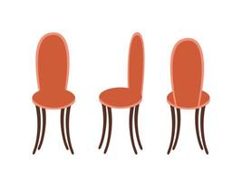 Vector chairs flat style set