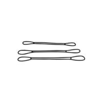 Doodle q tips illustration. Doodle swabs vector clip art