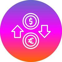 diseño de icono de vector de cambio de moneda