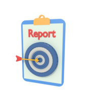 3d illustration of report target png