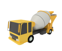 3d illustration of mixer truck png