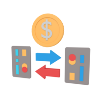 3d illustration of payment ATM transfer png