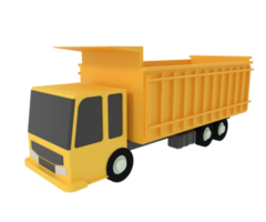 Ilustración 3d de camión de acarreo