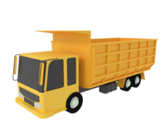 3d illustrazione di cumulo di rifiuti camion trailer png