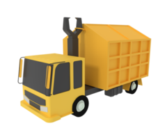 ilustração 3D do caminhão de lixo png