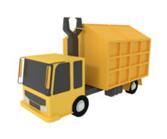 3d illustration of garbage truck png