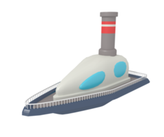 ilustração 3D de um navio marítimo png