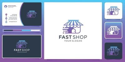 inspiration store logo with fast concept design.fast shop logo for your company, modern, technology. vector