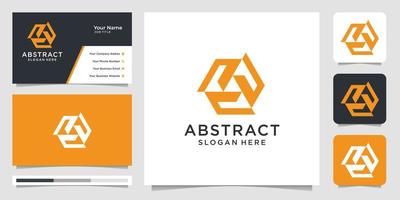 abstract logo design inspiration.good for internet,brand,business and business card.Premium Vector