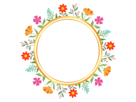 Summer Flower Frame Background png