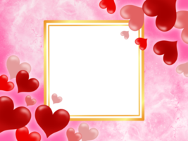 Valentine Square Frame Background png