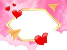 Valentine Love Frame Background png