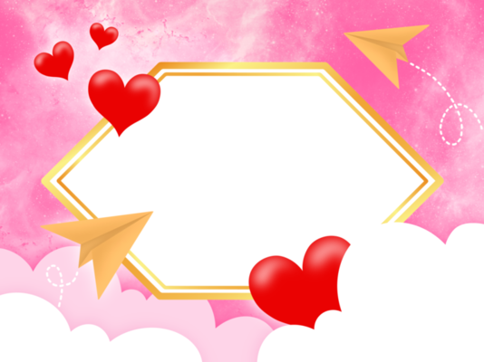 Valentine Love Frame Background 16583179 PNG