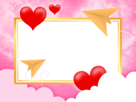 fondo de marco de amor de san valentín png